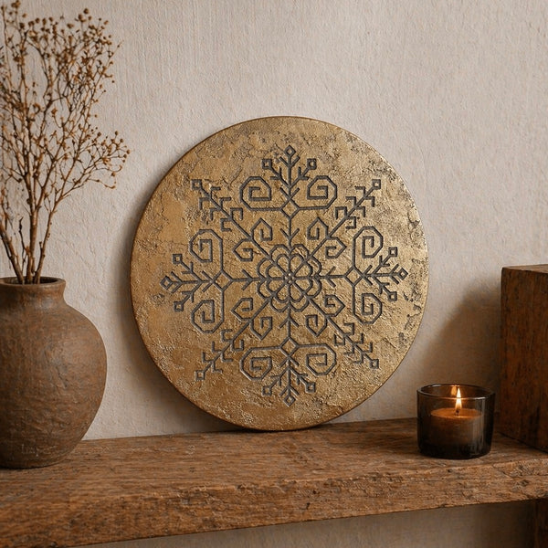 Saules mandala, zelts 40cm