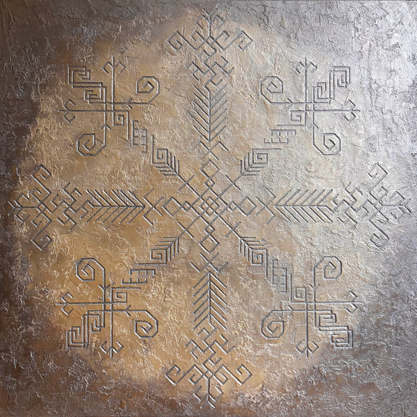 Mājai, pārticībai, svētībai, 100x100cm