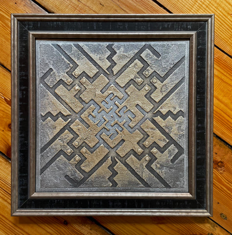Pērkonkrusts, zelts/sudrabs 30x30cm