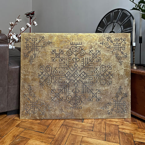 Gaismas spēka mandala 75x100, zelts