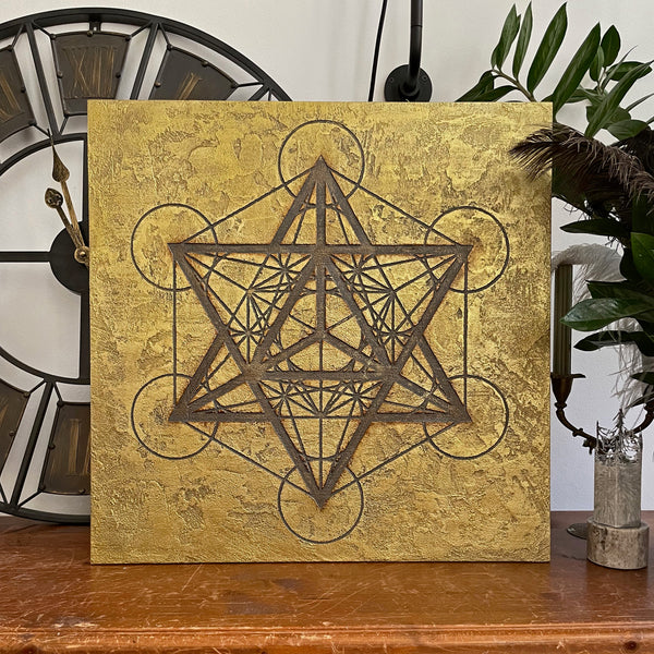 Merkaba, zelts 50x50cm