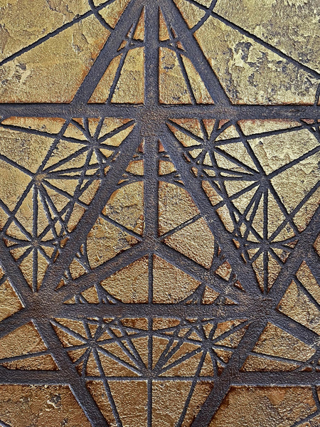 Merkaba, zelts 50x50cm